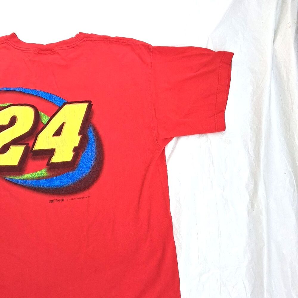 ​Vintage Jeff Gordon 24 NASCAR Shirt 2XL Competitors View Red Double Sided USA - Picture 12 of 15